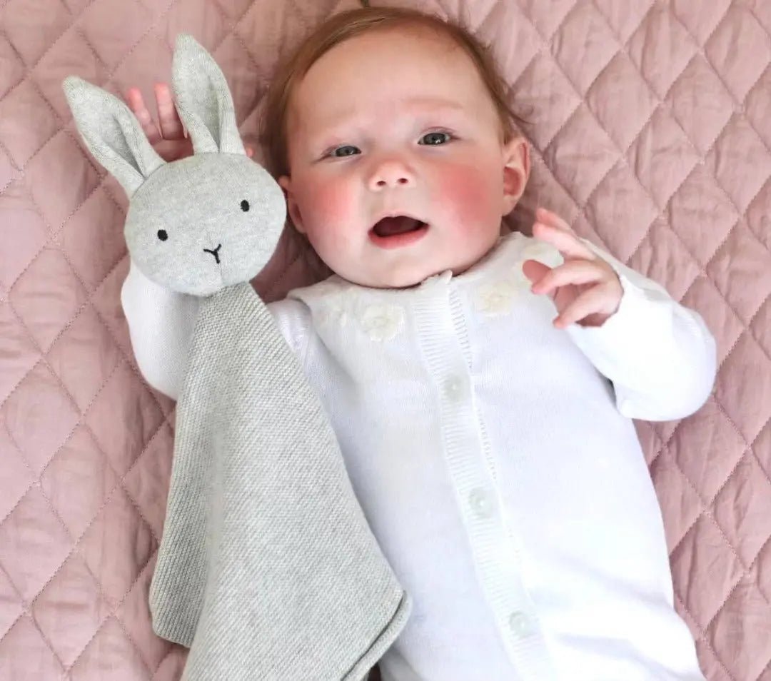 Bobble Knit Baby Blanket & Lovey Gift SET (Organic) - The Baby Blanket Store LLC Crib Blanket 30" x 42"