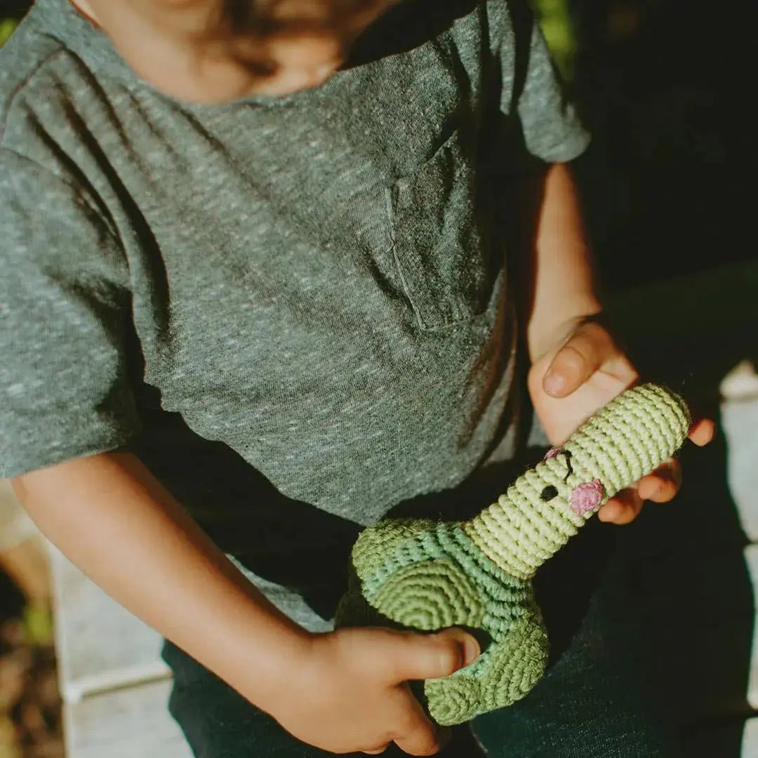 Broccoli - Handmade Organic Stuffed Toy with Gentle Rattle - The Baby Blanket Store LLC Stuffed Animal