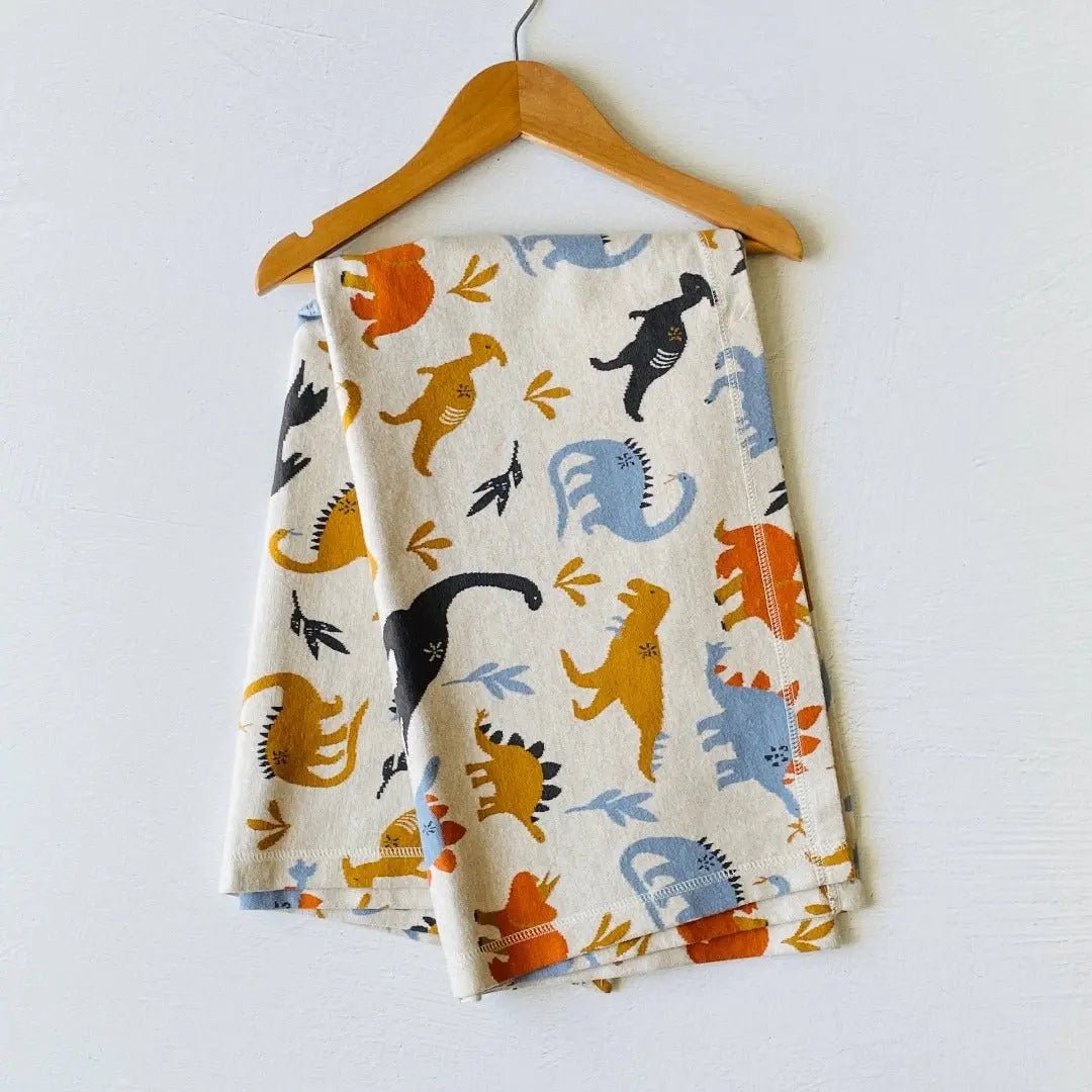 Dino Jacquard Knit Baby Blanket & Lovey Baby Gift Set - The Baby Blanket Store LLC Crib Blanket 32"x 40"