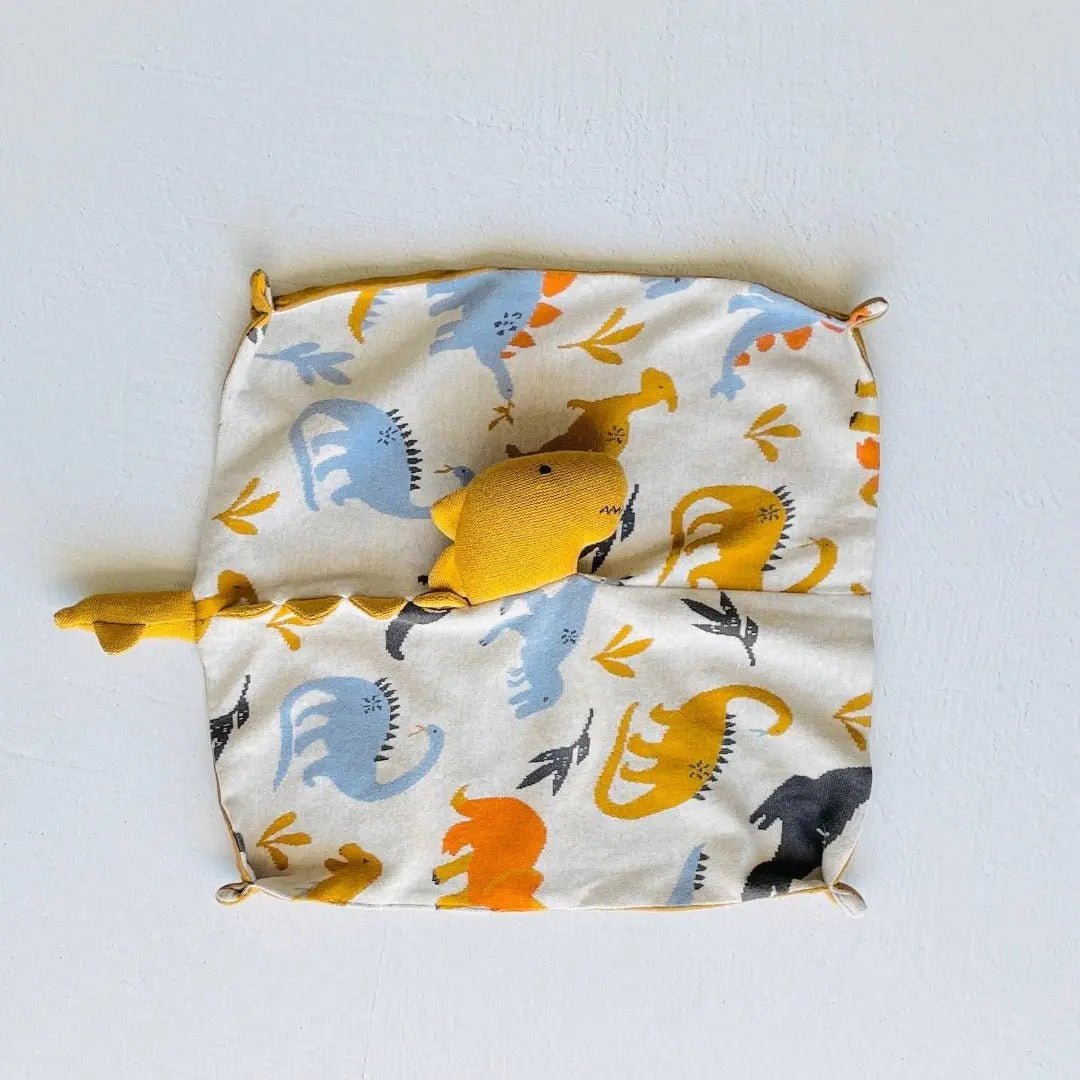 Dino Jacquard Knit Baby Blanket & Lovey Baby Gift Set - The Baby Blanket Store LLC Crib Blanket 32"x 40"