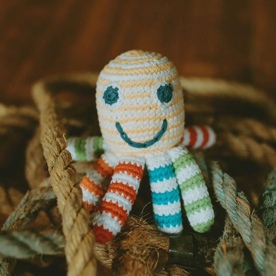 Plush Ocean Toy - Rainbow Octopus Pebble