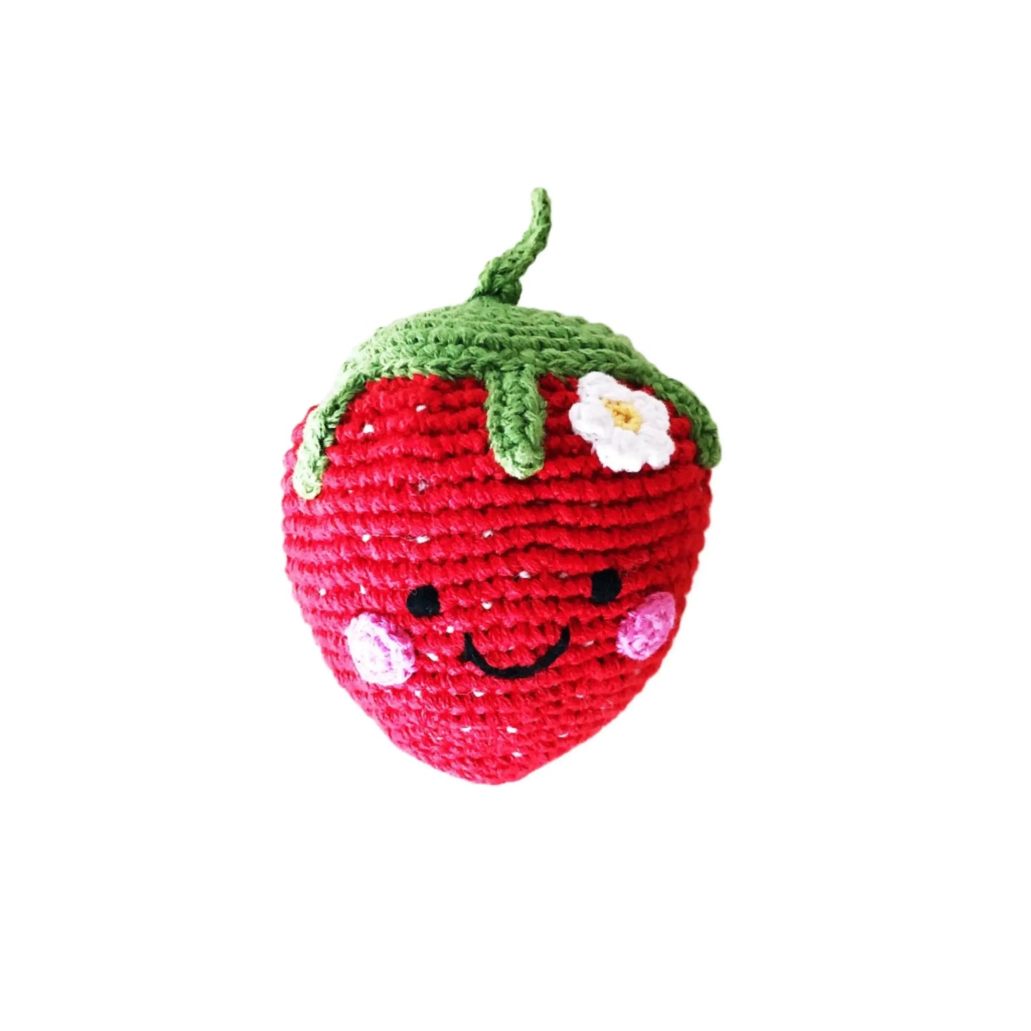 Strawberry 3D Baby Blanket and Strawberry Stuffed Toy with Gentle Rattle The Baby Blanket Store Crib Blanket 30" x 42"