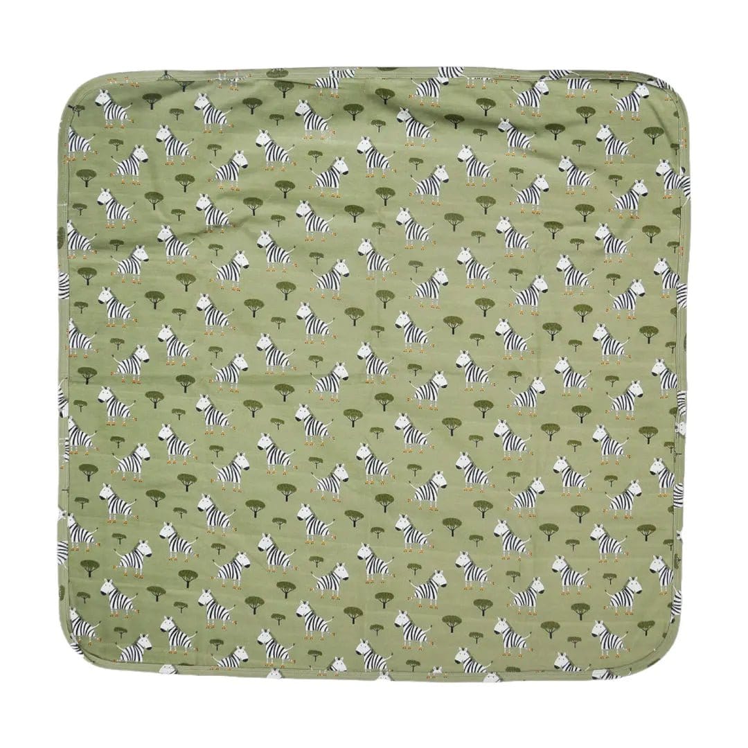The Baby Blanket Store Crib Blanket 32"x 40" Skater Zebra - Organic Cotton Jersey Baby Blanket