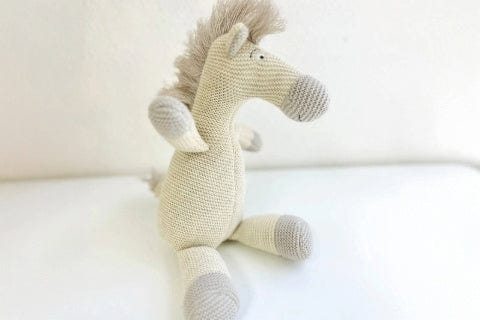 The Baby Blanket Store Bundle Horse Knit Stuffed Animal & Horse Baby Blanket Bundle | Organic Cotton