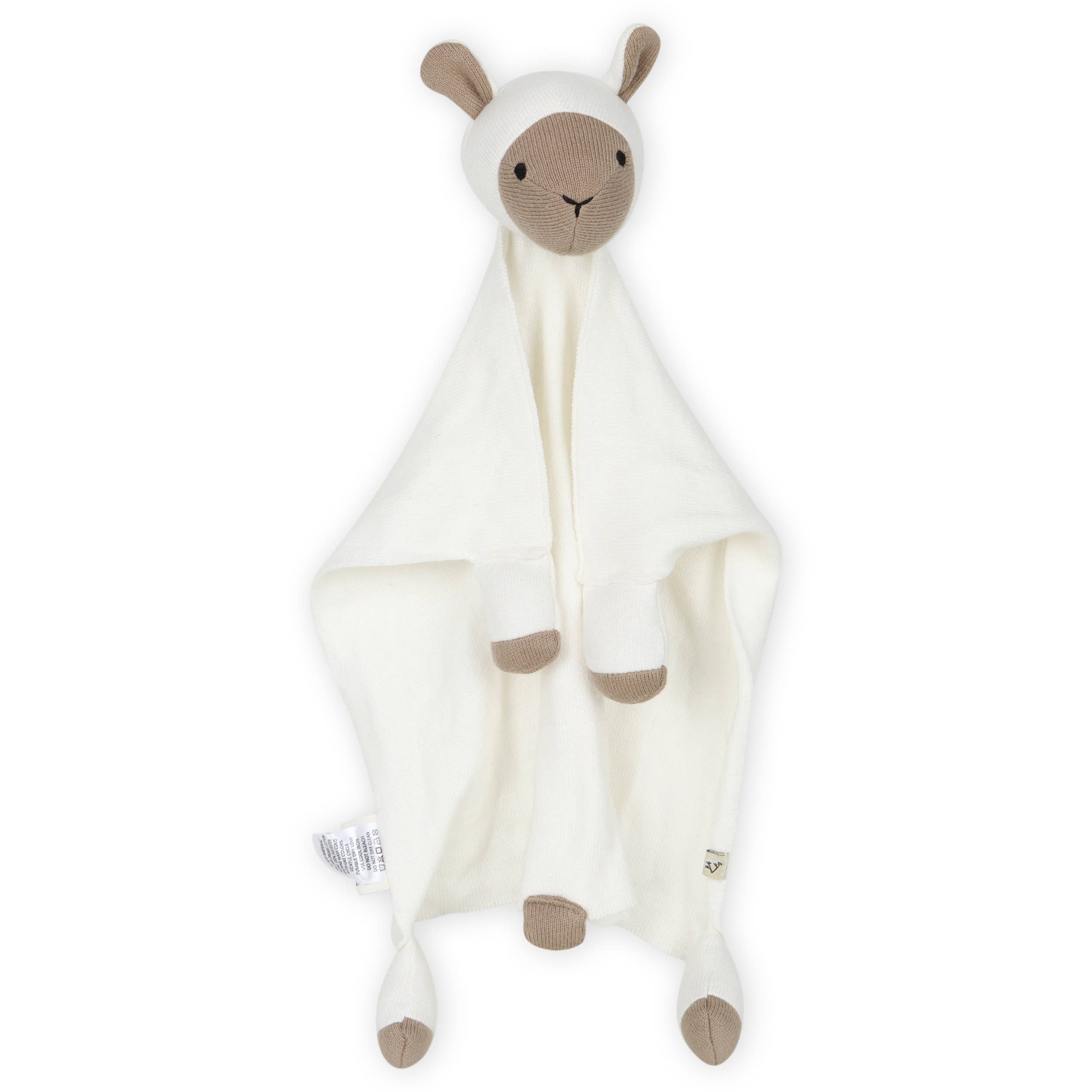 Viverano Organics Lamb - Organic Baby Lovey Security Blanket Cuddle Cloth