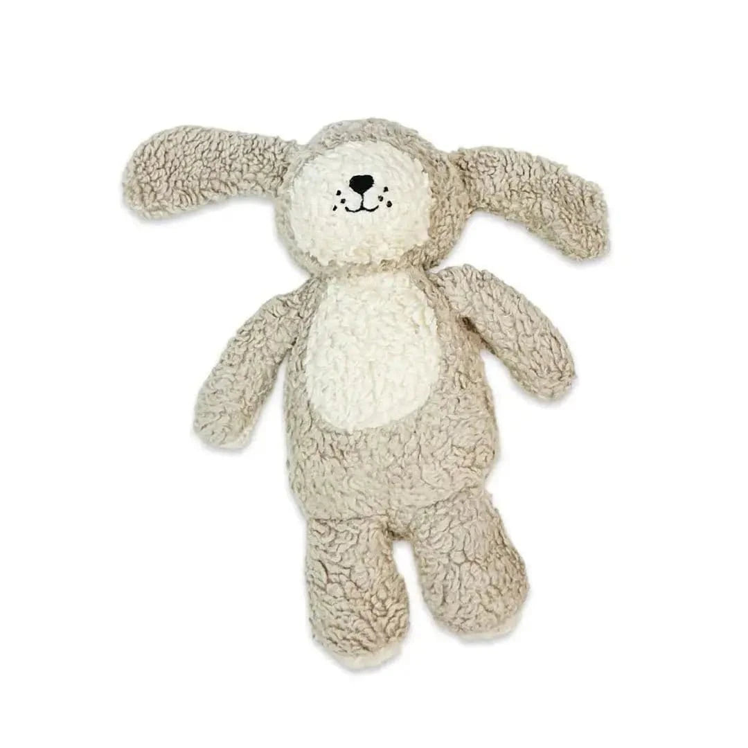 The Baby Blanket Store Bundle Cozy Sherpa Cable Knit Baby Blanket & Rocky Stuffed Animal Dog Bundle | Organic Cotton
