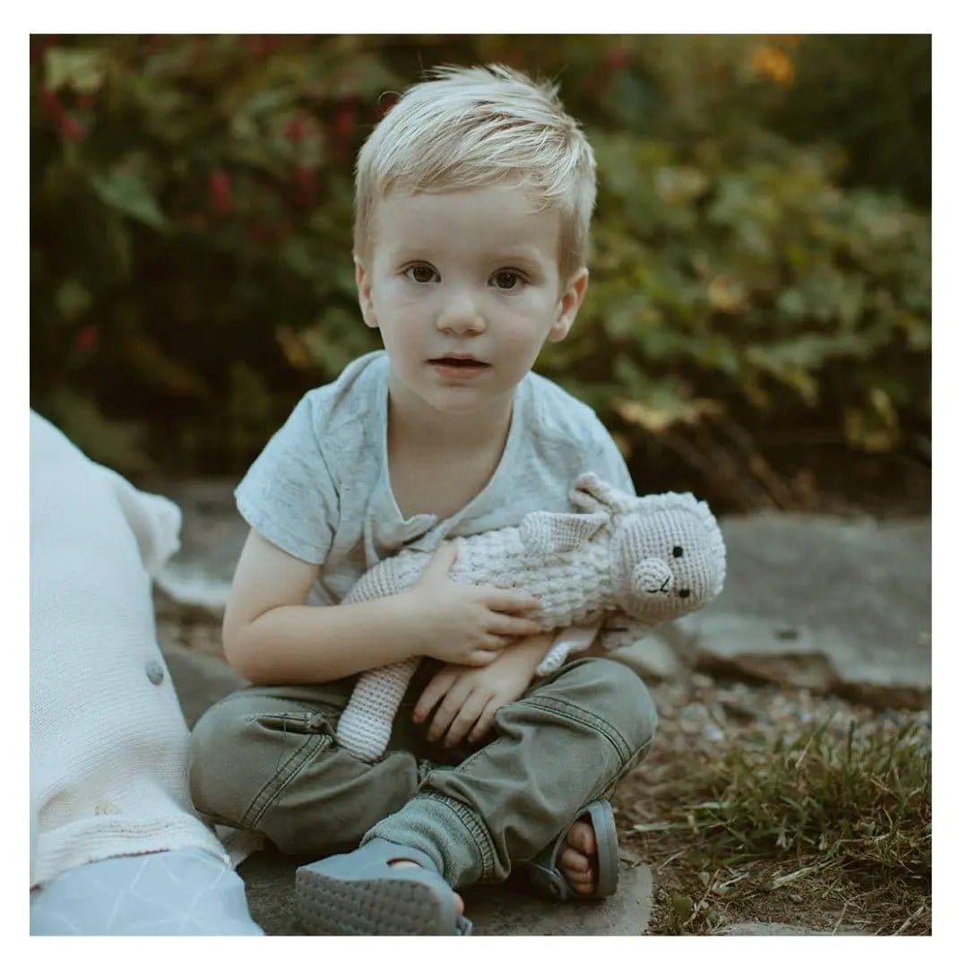 The Baby Blanket Store Stuffed Animal Baby Lamb | Handmade Organic Cotton Stuffed Animal
