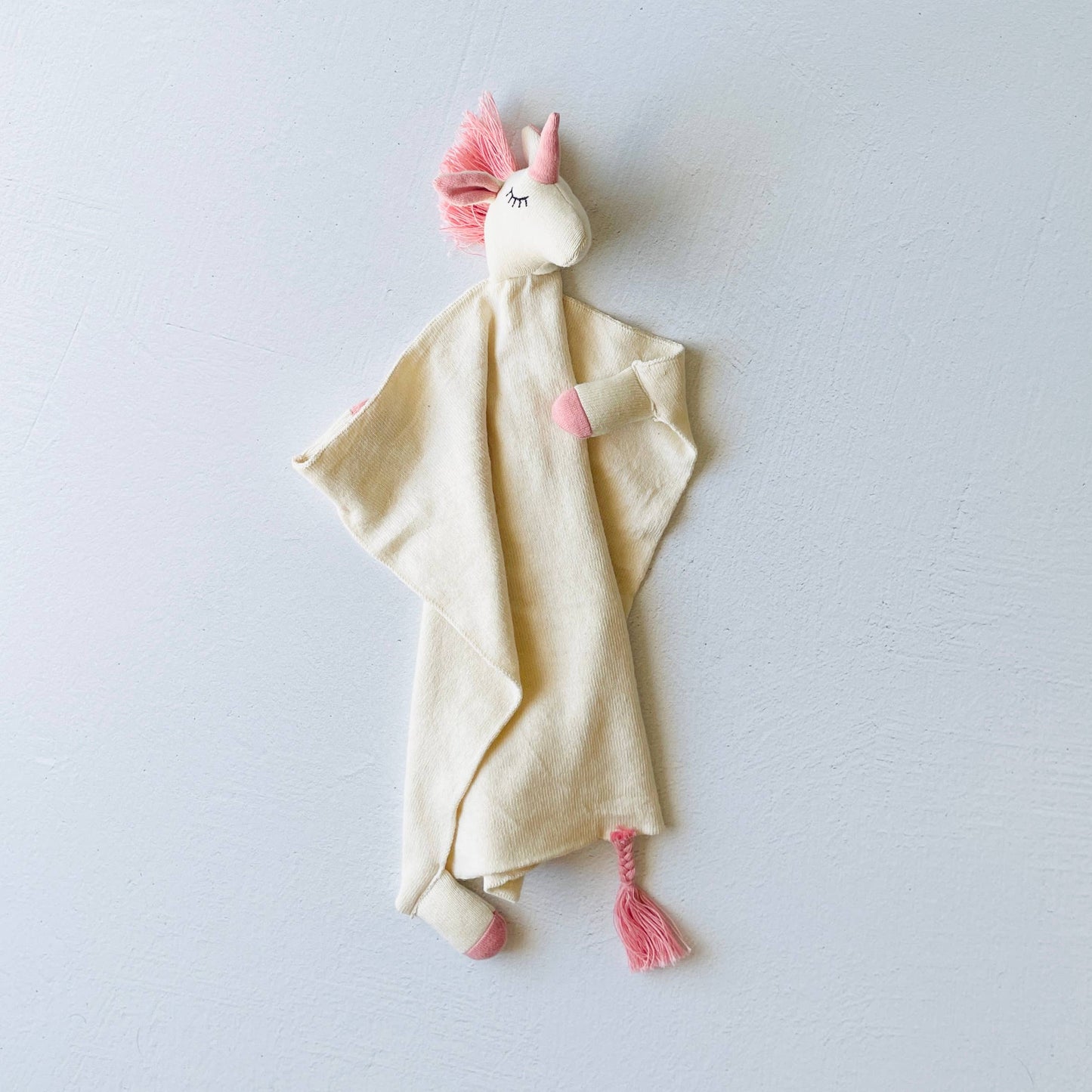 Viverano Organics Unicorn - Organic Baby Lovey Security Blanket Cuddle Cloth