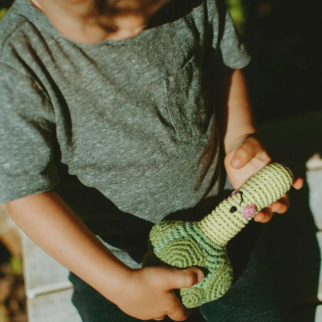 Broccoli - Handmade Organic Stuffed Toy with Gentle  Rattle - The Baby Blanket Store LLC Stuffed Animal 