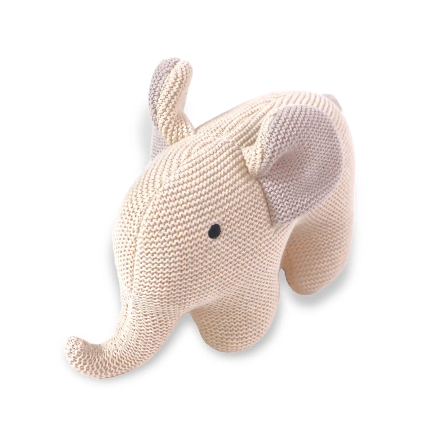 Elephant Knit Stuffed Animal Soft Baby Toy (Organic Cotton) Viverano Organics