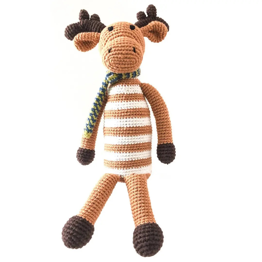 Moose - Handmade Organic Cotton Stuffed Animal - The Baby Blanket Store 