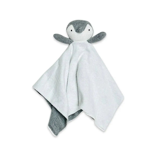 Penguin - Organic Baby Lovey Security Blanket Viverano Organics