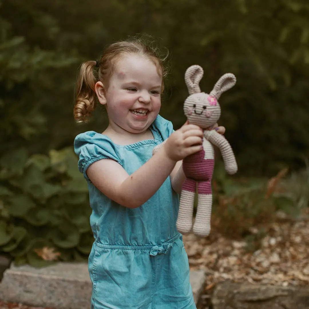 Plush Bunny Rattle Pebble