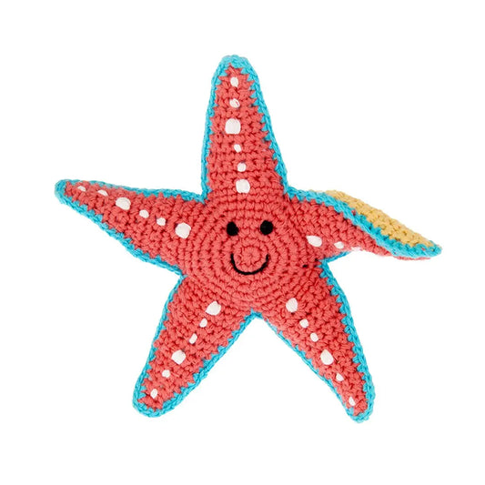 Plush Ocean Toy - Starfish Rattle Pebble