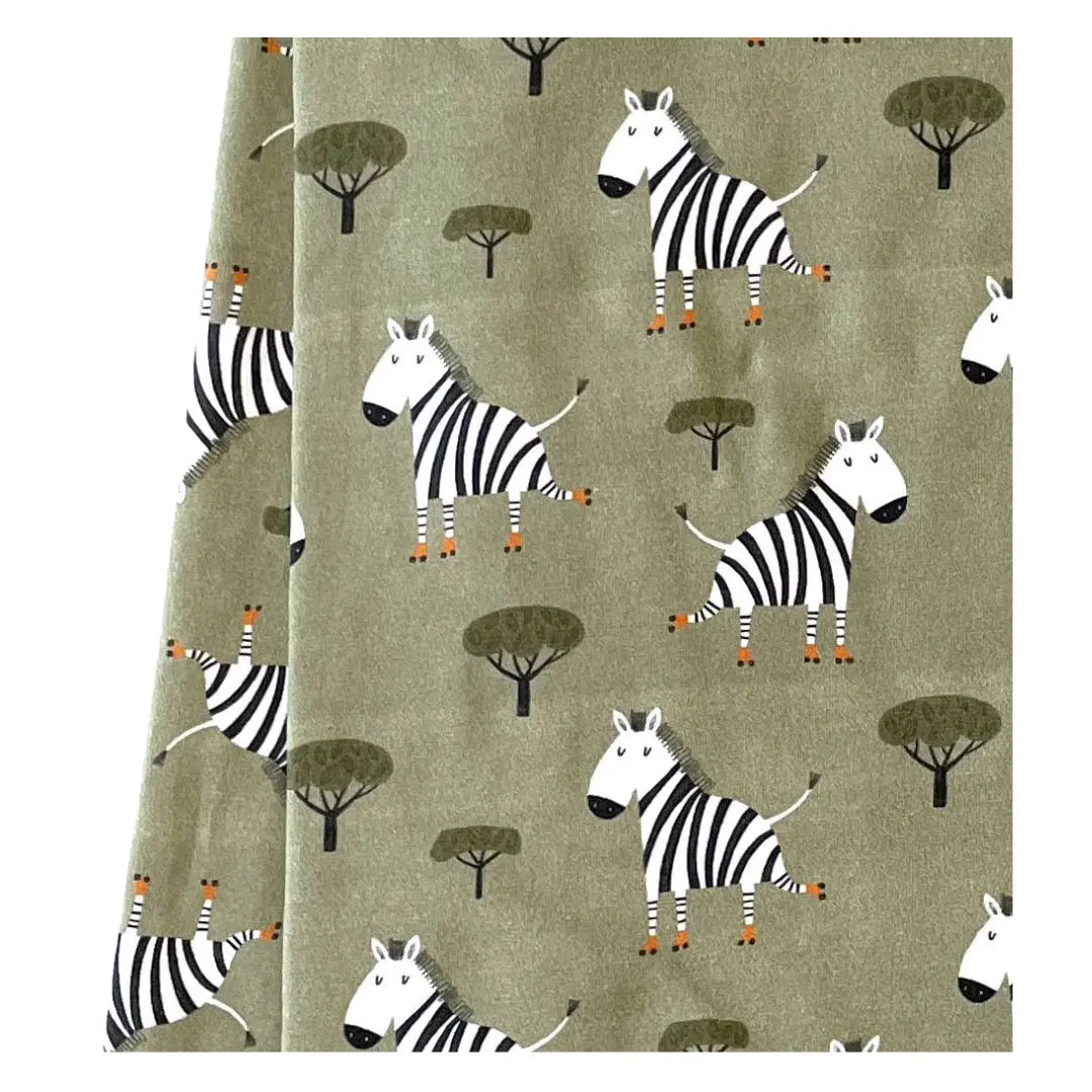 Skater Zebra - Organic Cotton Jersey Baby Blanket - The Baby Blanket Store LLC Crib Blanket 32"x 40" 