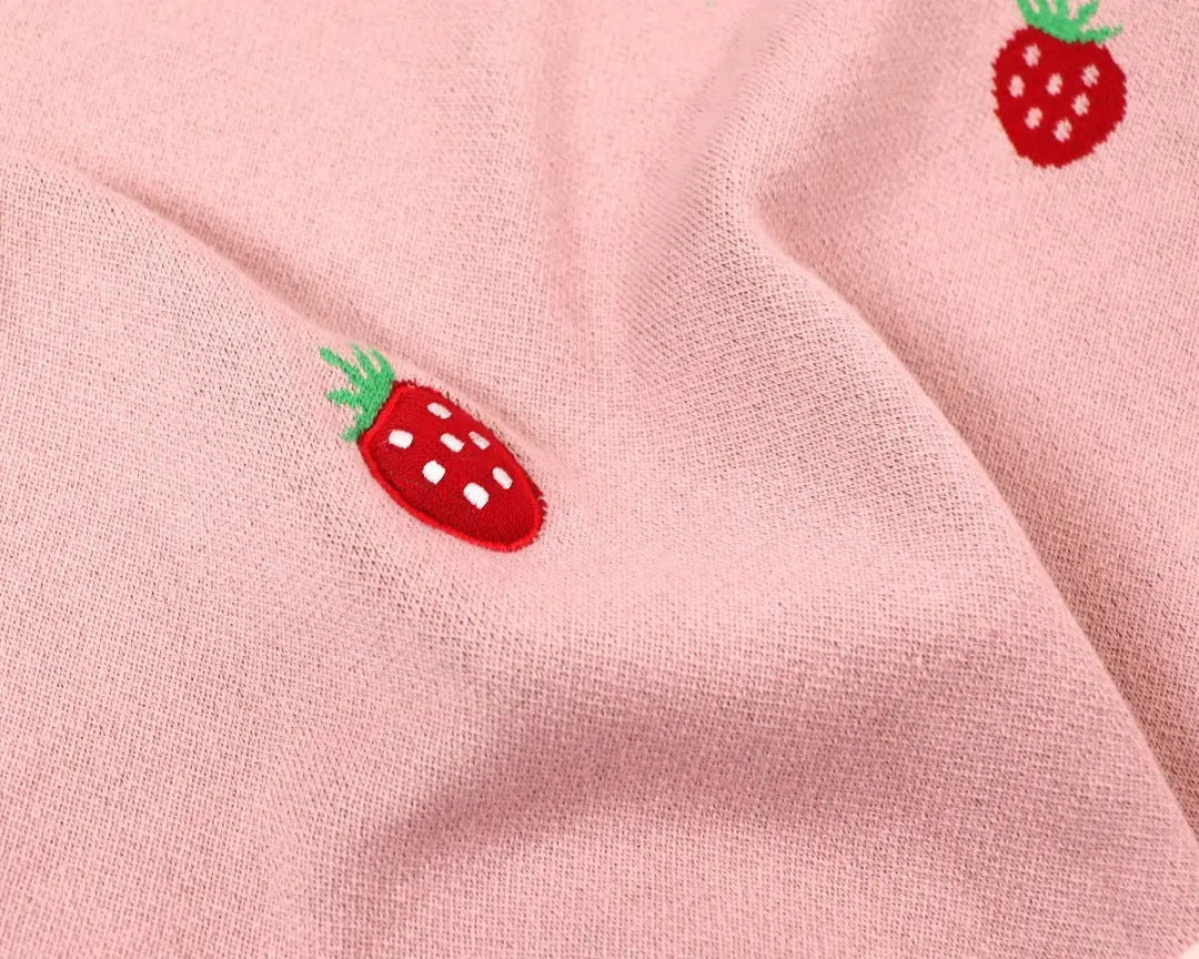 Strawberry Cotton 3D Jacquard Baby Blanket - Organic - The Baby Blanket Store LLC Crib Blanket 30" x 42" One-Size