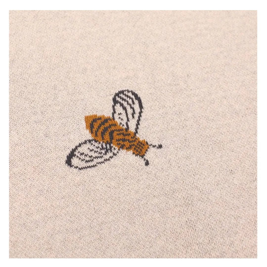 The Baby Blanket Store Crib Blanket 30" x 42" Bee | Organic Cotton Jacquard Sweater Knit Baby Blanket