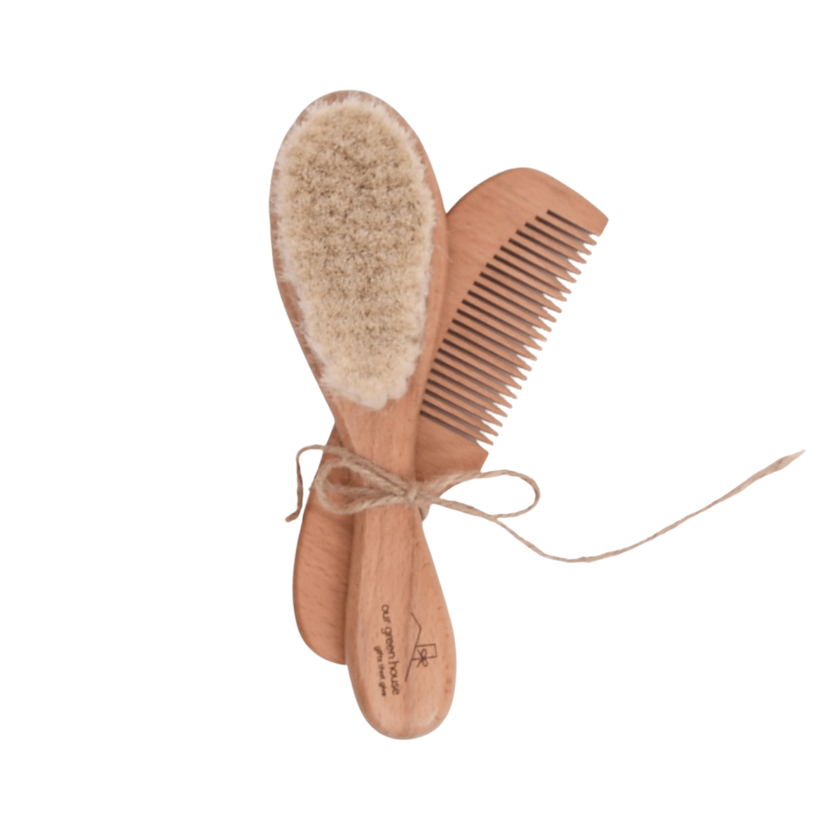 Our Green House Baby Brush and Comb - Wooden