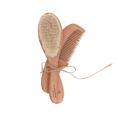 Our Green House Baby Brush and Comb - Wooden