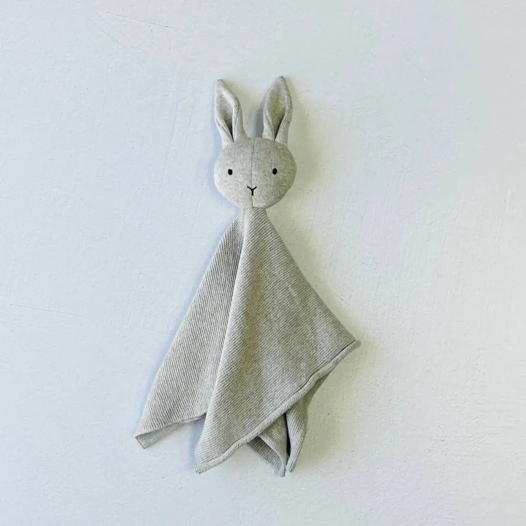 The Baby Blanket Store Crib Blanket 30" x 42" Grey/ Ivory Bobble / OS Bunny Bobble Baby Blanket & Lovey | Organic Cotton Knit Gift Set
