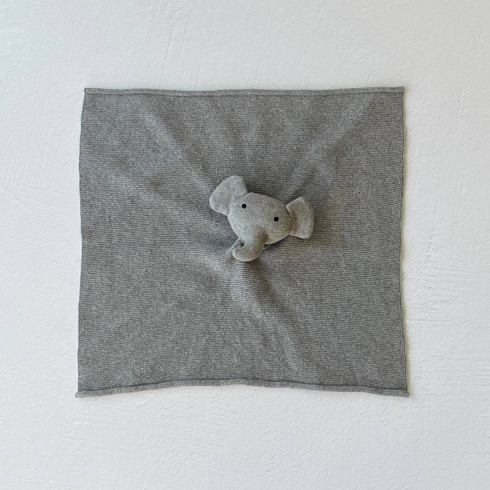 The Baby Blanket Store Crib Blanket 30" x 42" OS / Grey Heather Elephant Baby Blanket & Lovey | Organic Cotton Jacquard Knit Gift Set