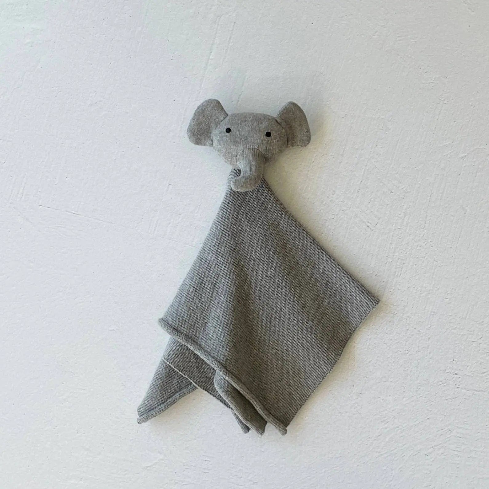 The Baby Blanket Store Crib Blanket 30" x 42" OS / Grey Heather Elephant Baby Blanket & Lovey | Organic Cotton Jacquard Knit Gift Set