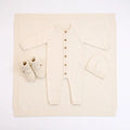 The Baby Blanket Store Sweater Knit Gift Set 0-3M / Cream 4-Pc Milan Pastel Baby Shower Luxe Knit Gift Set | Soft Organic Cotton
