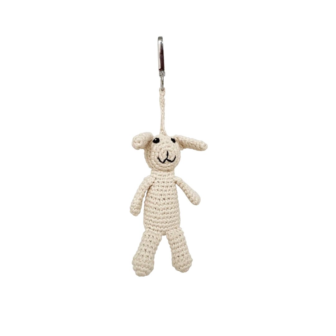 Bag Charm - Cream Bunny - The Baby Blanket Store - at The Baby Blanket Store. (, )