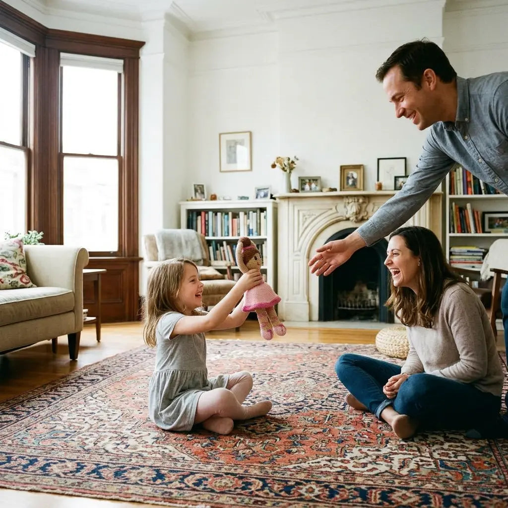 The Baby Blanket Store Stuffed Animal Pink Ballerina Doll | Handmade Organic Cotton Stuffed Toy