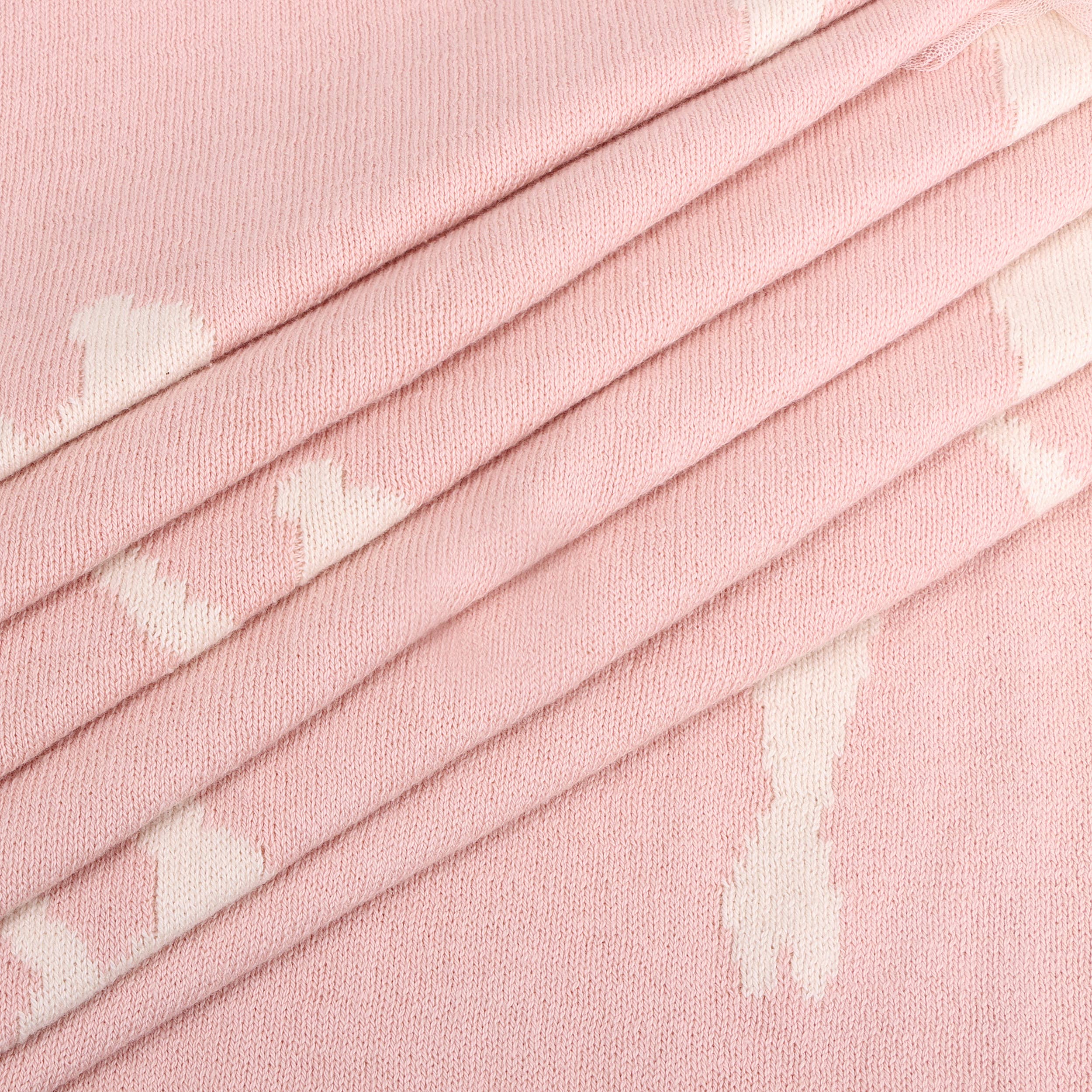 Viverano Organics Ballerina Tutu 3D - Jacquard Sweater Knit Baby Blankets