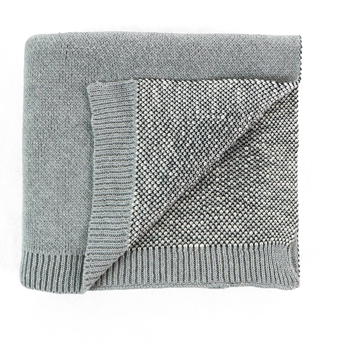 Viverano Organics Bunny - Organic Jacquard Knit Baby Blanket (Thick 'n' Thin)