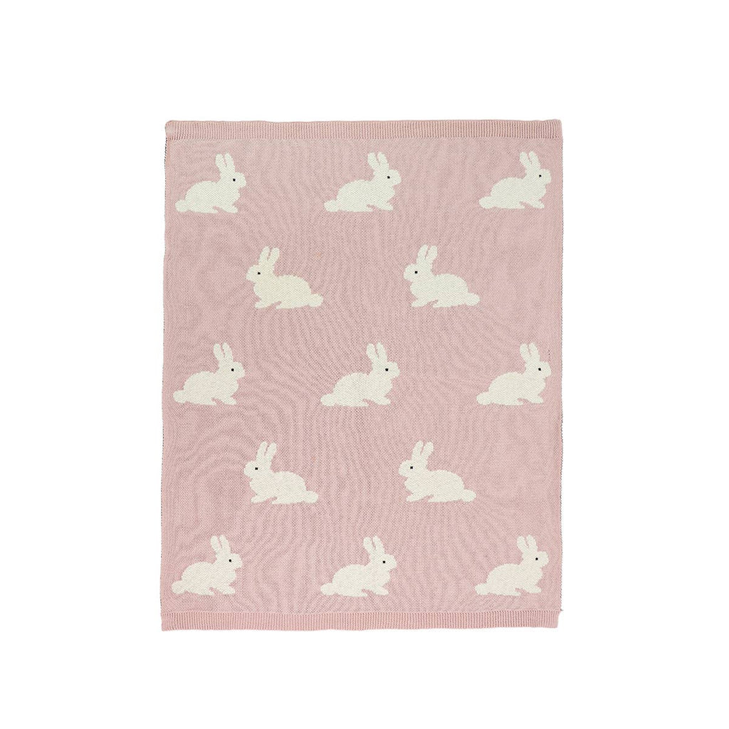 Viverano Organics Bunny - Organic Jacquard Knit Baby Blanket (Thick 'n' Thin)