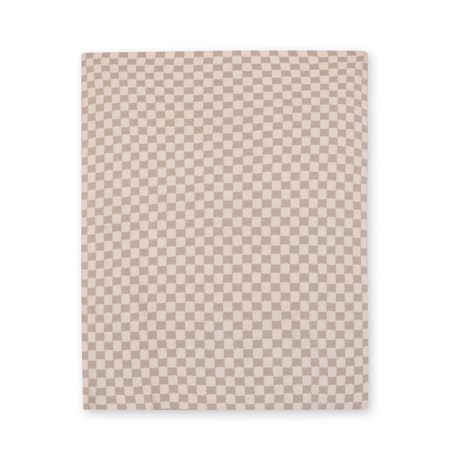 Viverano Organics One Size / Tan Checkered - Jacquard Sweater Knit Baby Blankets (Organic)