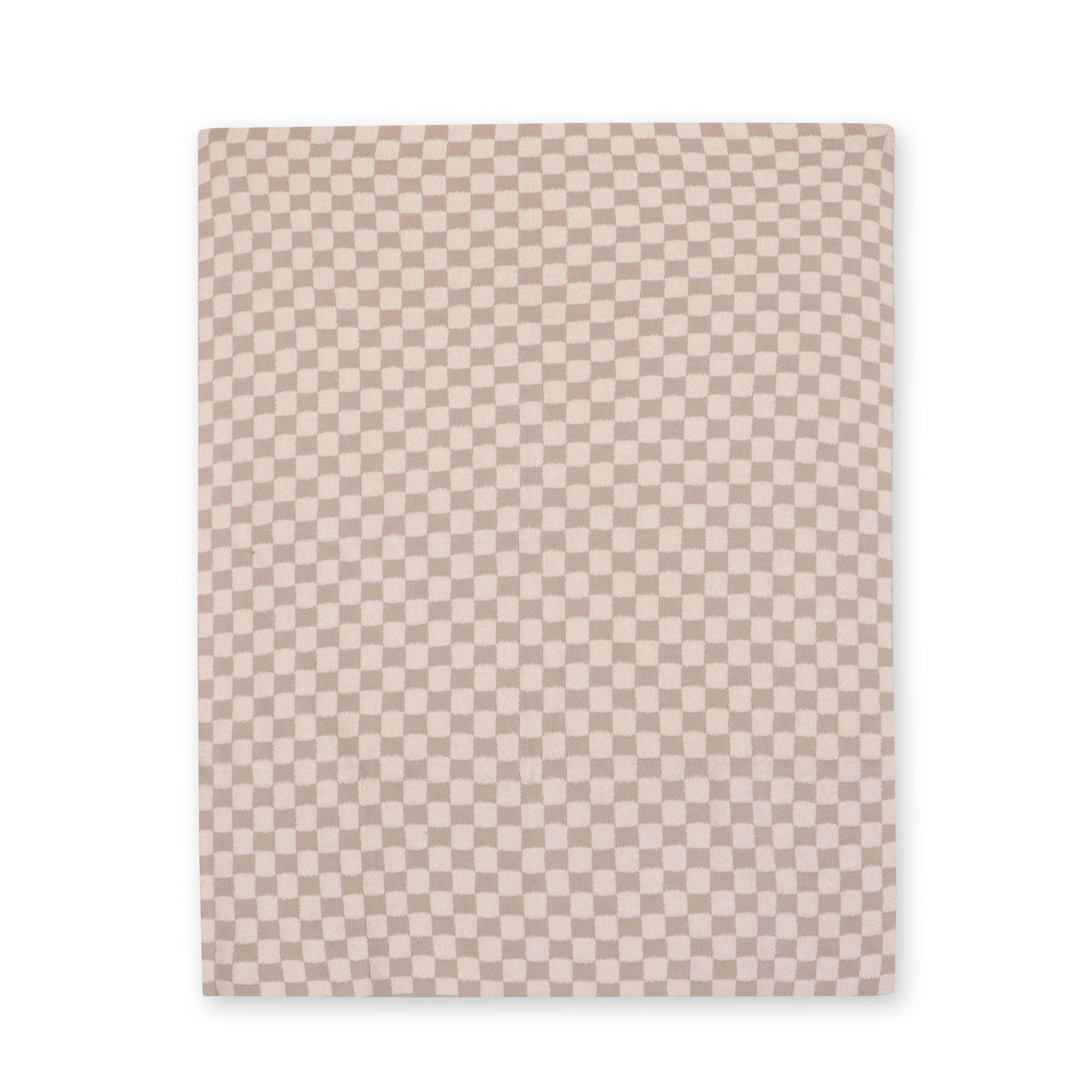 Viverano Organics One Size / Tan Checkered - Jacquard Sweater Knit Baby Blankets (Organic)