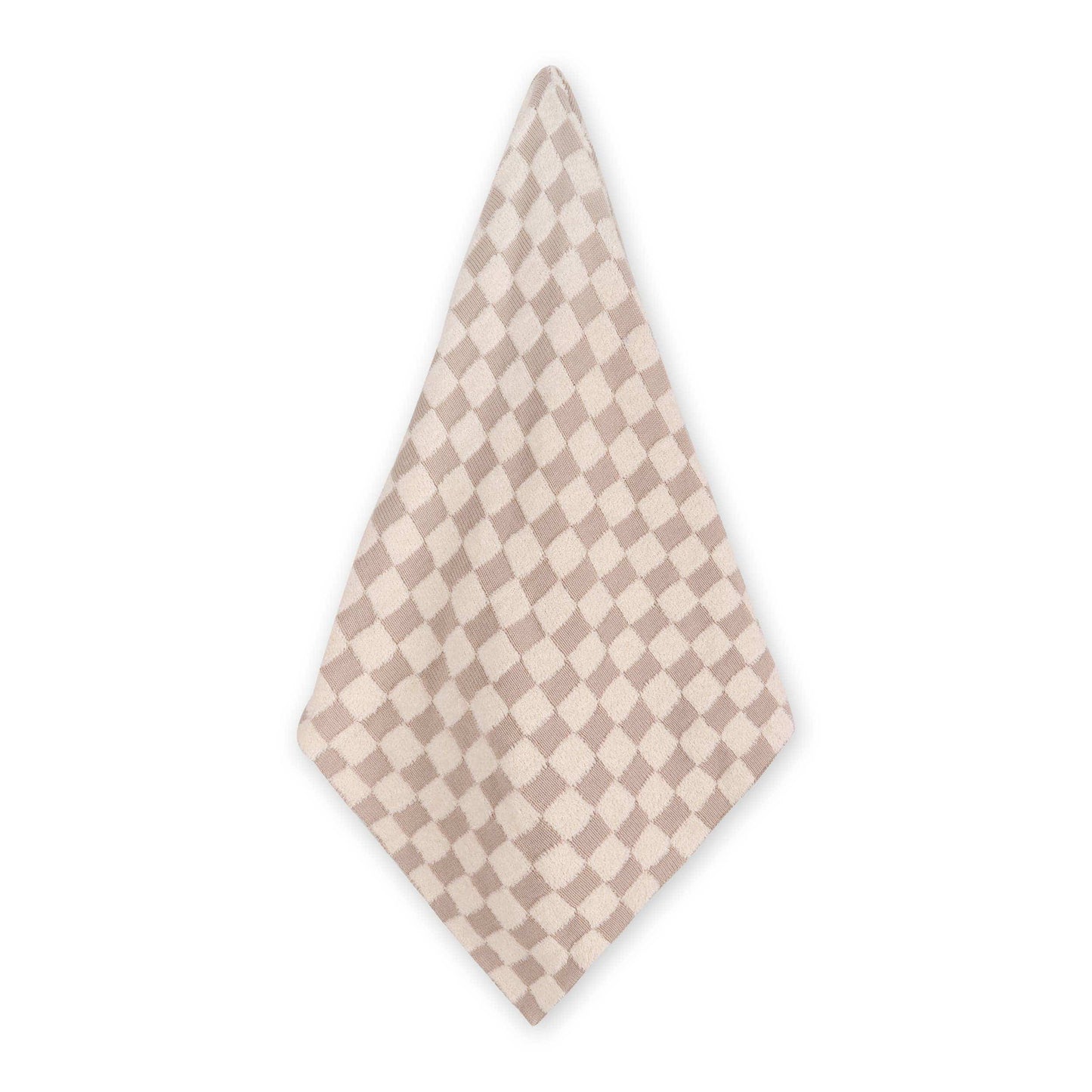 Viverano Organics One Size / Tan Checkered - Jacquard Sweater Knit Baby Blankets (Organic)