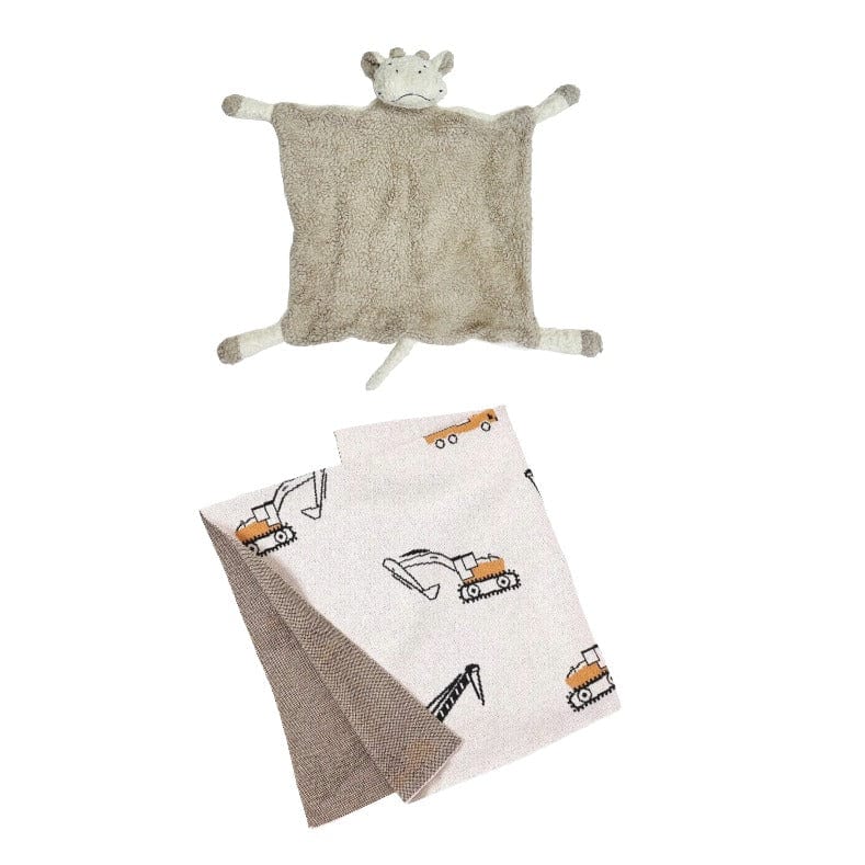 The Baby Blanket Store Bundle Construction Trucks Baby Blanket & Whale Lovey Bundle | Organic Cotton