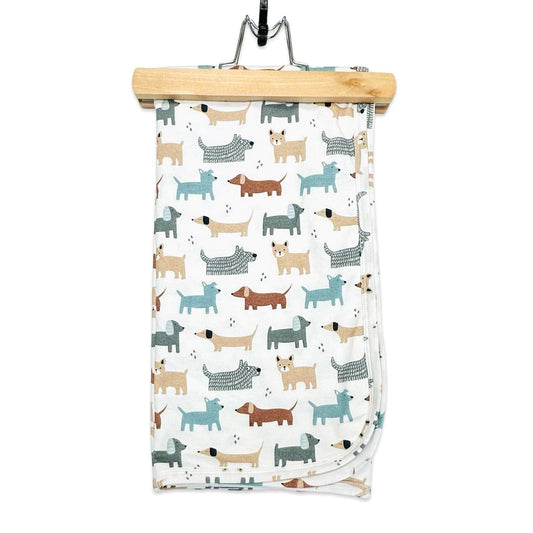 Viverano Organics ONE SIZE / WHITE Dog Reversible Baby Blanket (Organic Jersey)