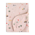 Viverano Organics ONE SIZE / TAN Farm Reversible Baby Blanket (Organic Jersey)