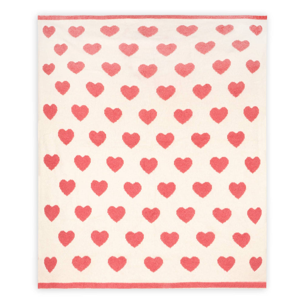 Viverano Organics Baby Pink / One Size Fuzzy Love - Soft Organic Jacquard Knit Baby Blankets