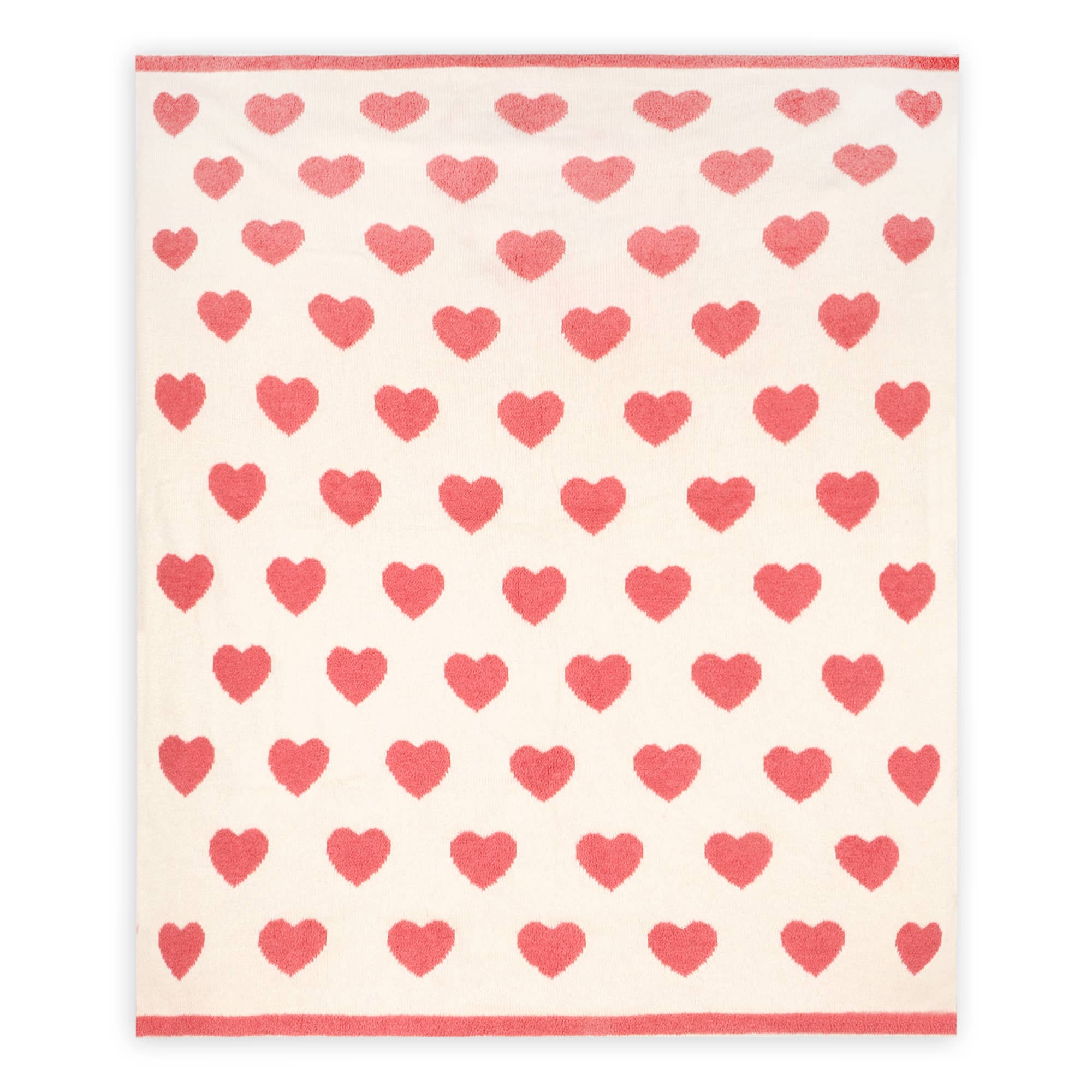 Viverano Organics Baby Pink / One Size Fuzzy Love - Soft Organic Jacquard Knit Baby Blankets
