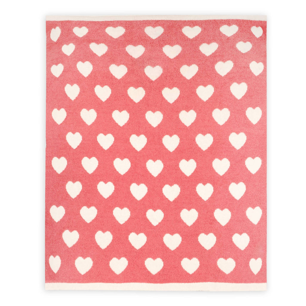 Viverano Organics Baby Pink / One Size Fuzzy Love - Soft Organic Jacquard Knit Baby Blankets