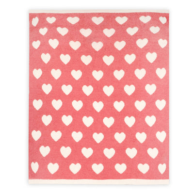 Viverano Organics Baby Pink / One Size Fuzzy Love - Soft Organic Jacquard Knit Baby Blankets