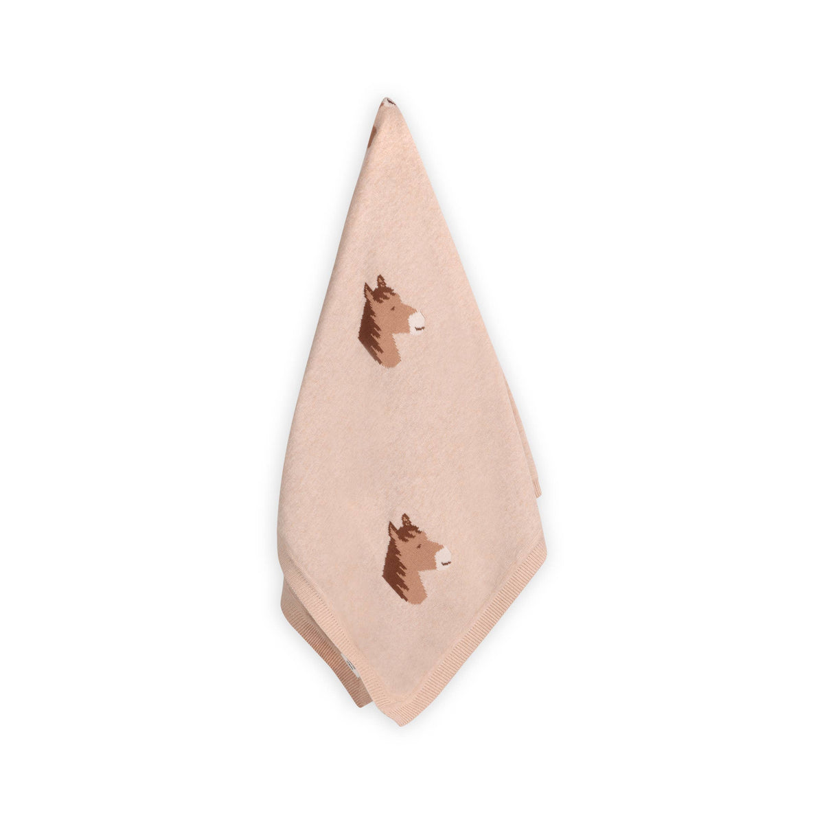 Viverano Organics One Size / Oatmeal Heather Horse Dreams - Organic Cotton Jacquard Knit Baby Blanket