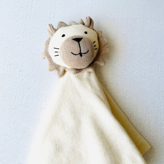 The Baby Blanket Store Security Blankets Natural Lion | Organic Cotton Baby Lovey Security Blanket