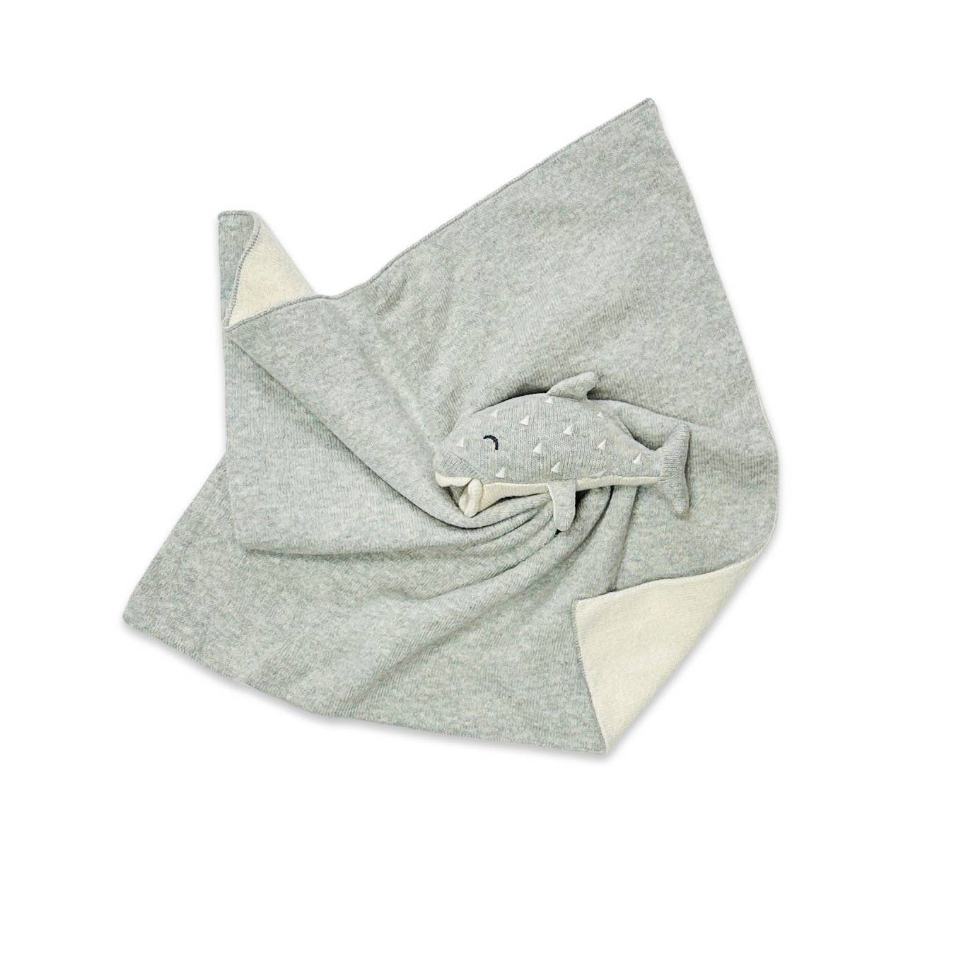 The Baby Blanket Store Security Blankets Grey Heather / One Size Whale | Organic Cotton Baby Lovey Security Blanket