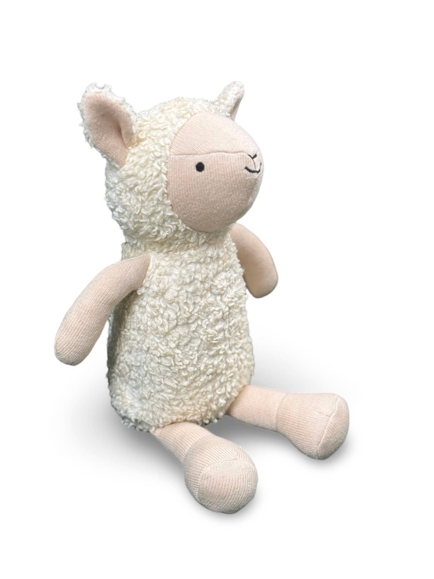 Viverano Organics Natural / One Size Luna Lamb - Organic Sherpa Knit Stuffed Animal Baby Toy