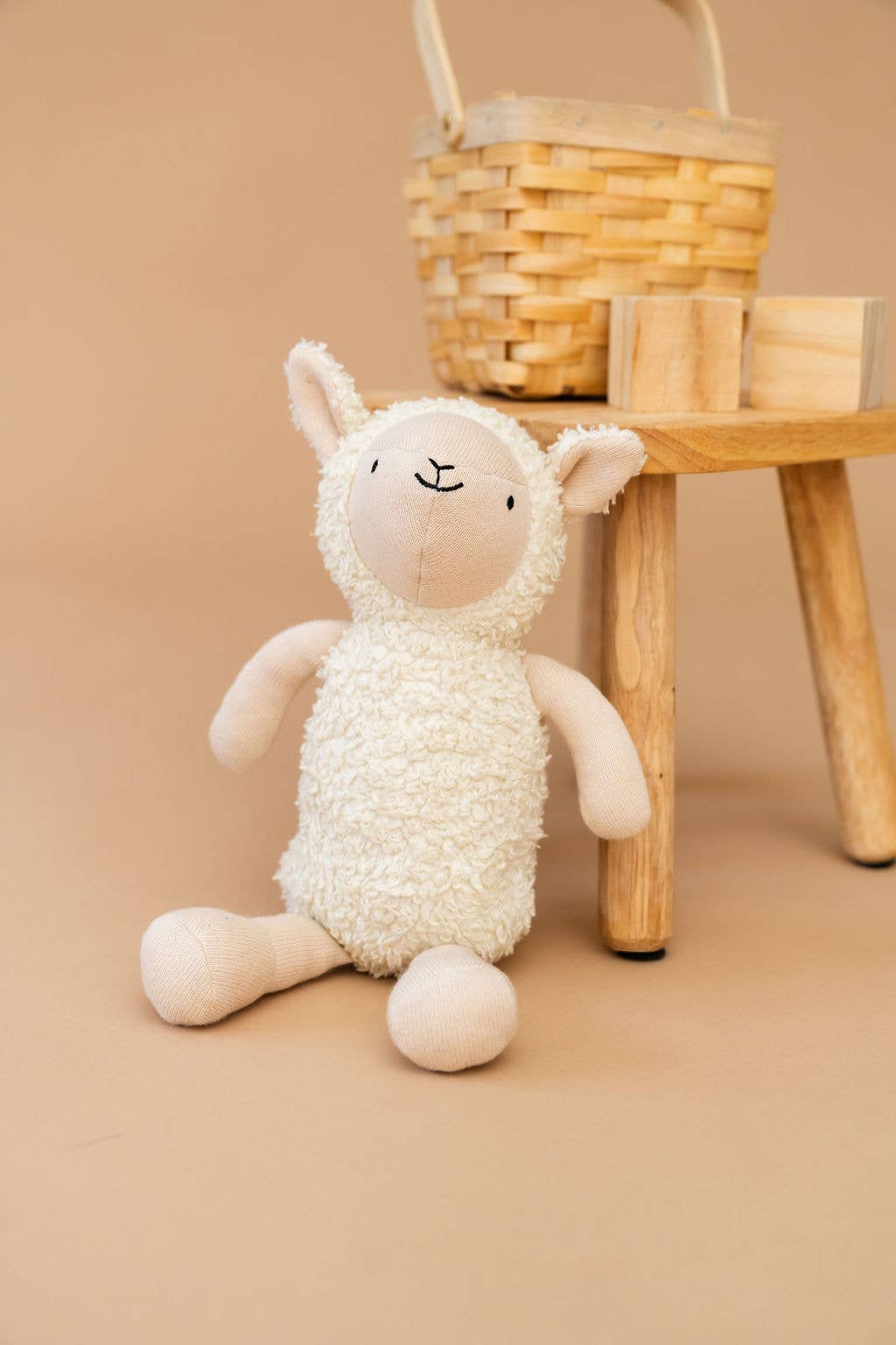 Viverano Organics Natural / One Size Luna Lamb - Organic Sherpa Knit Stuffed Animal Baby Toy