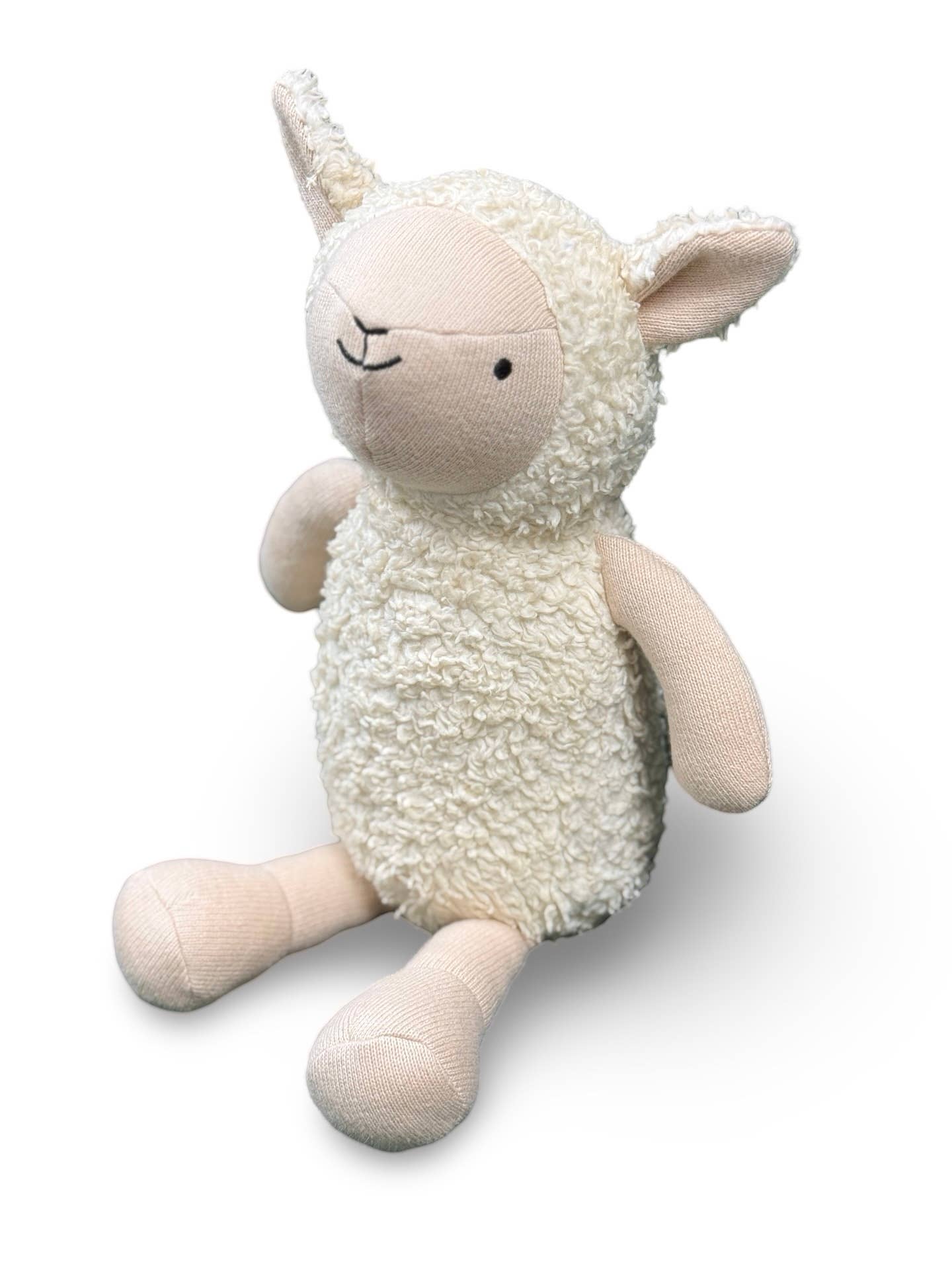 Viverano Organics Natural / One Size Luna Lamb - Organic Sherpa Knit Stuffed Animal Baby Toy