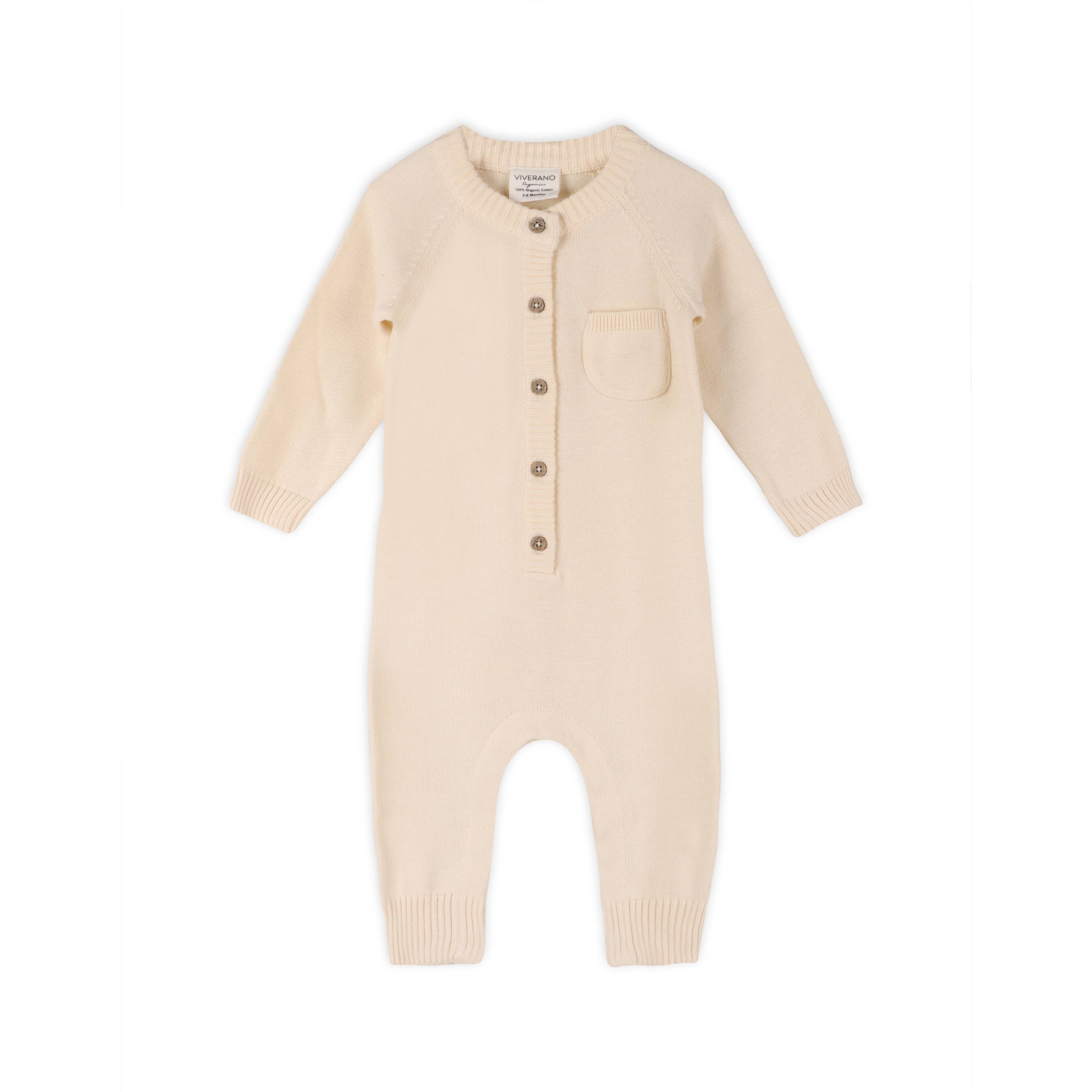 Viverano Organics Milan Knit Baby Pocket Jumpsuit (Organic Cotton)