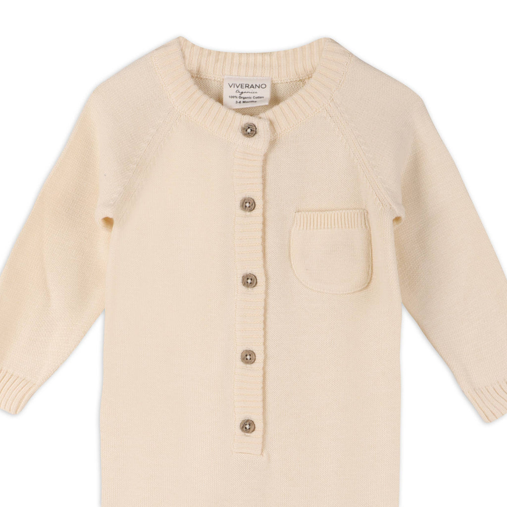 Viverano Organics Milan Knit Baby Pocket Jumpsuit (Organic Cotton)